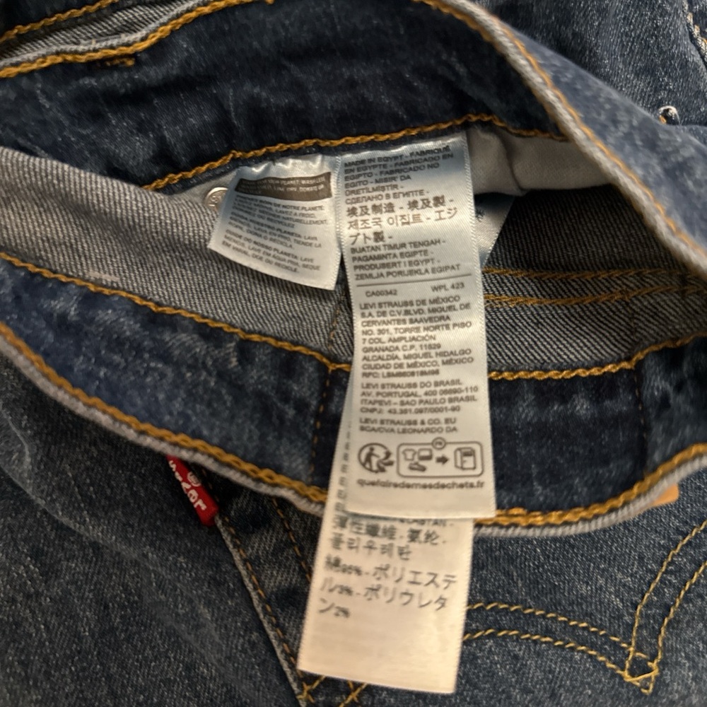 Levi’s 505 Regular Fit Jeans – W34 L30 – Classic Blue – Vintage Wash - Picture 3 of 5